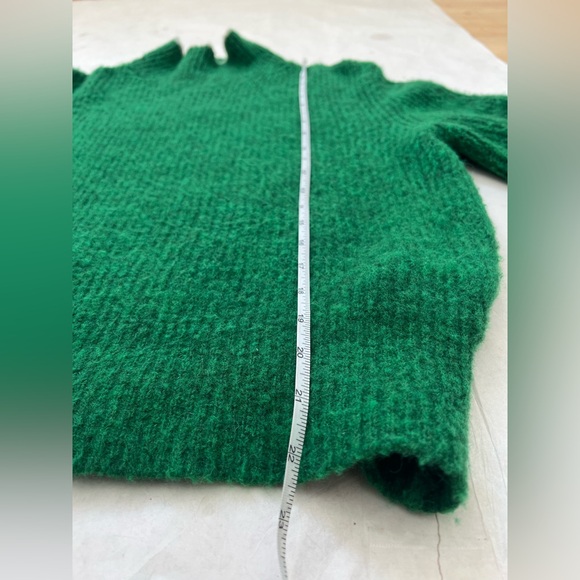 Paloma Wool Himalaya Green Wool Mohair Blend Textured Sweater Size L Mock Neck - Picture 8 of 11